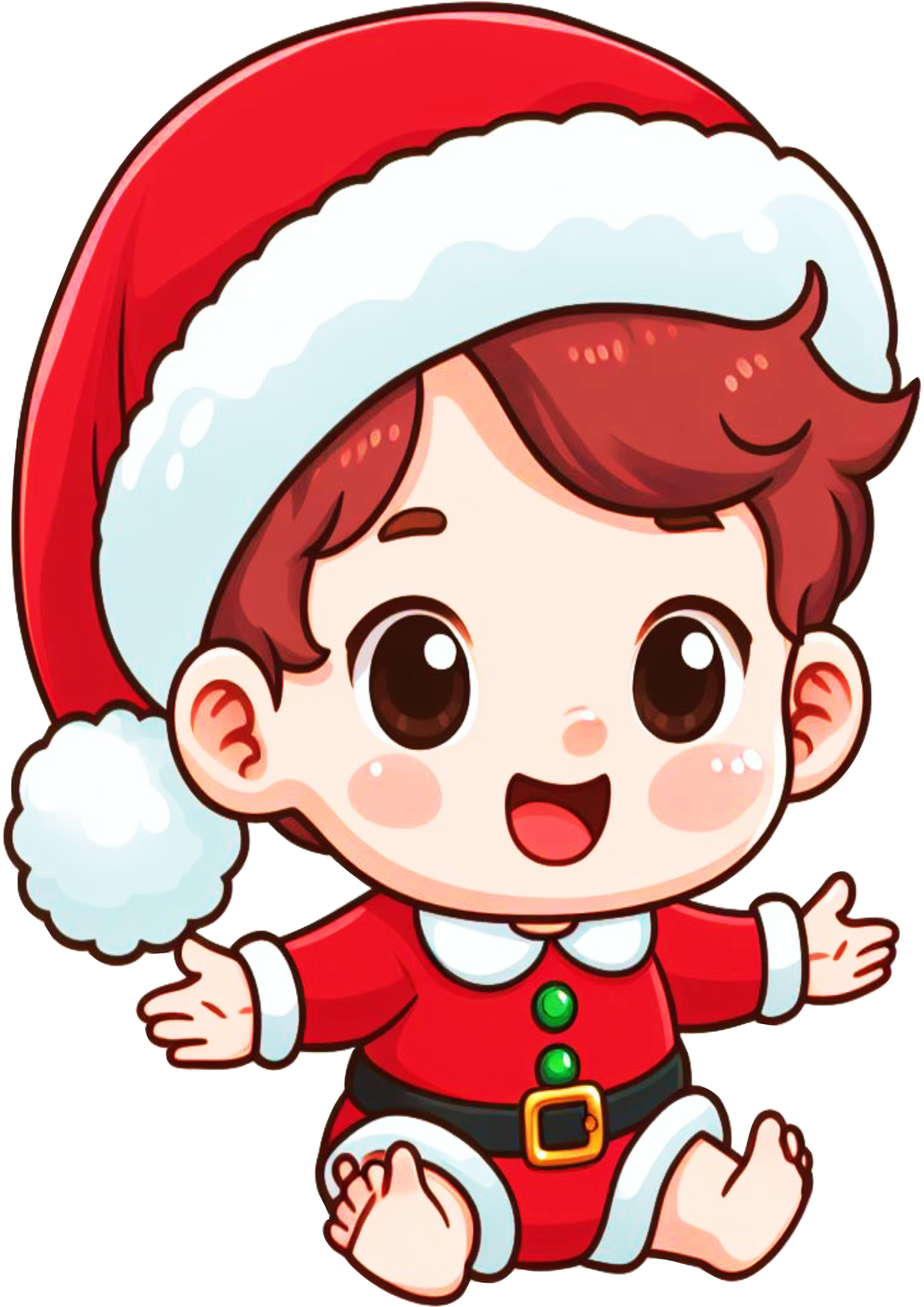 Adorable Christmas Baby Illustration to Brighten Your Festive Season PNG