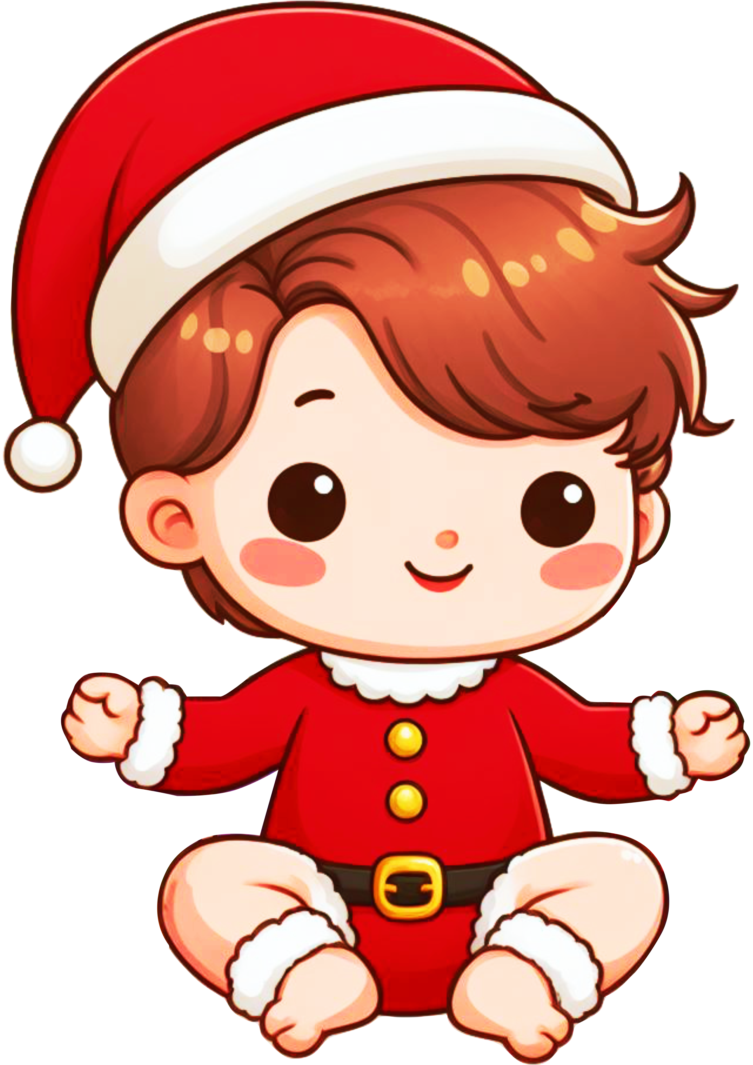 Baby in Festive Outfit Christmas PNG