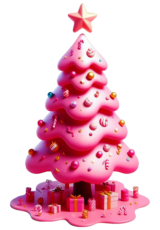 christmas tree decor pink1