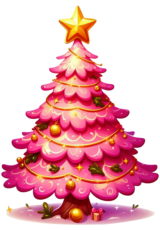 christmas tree decor pink4