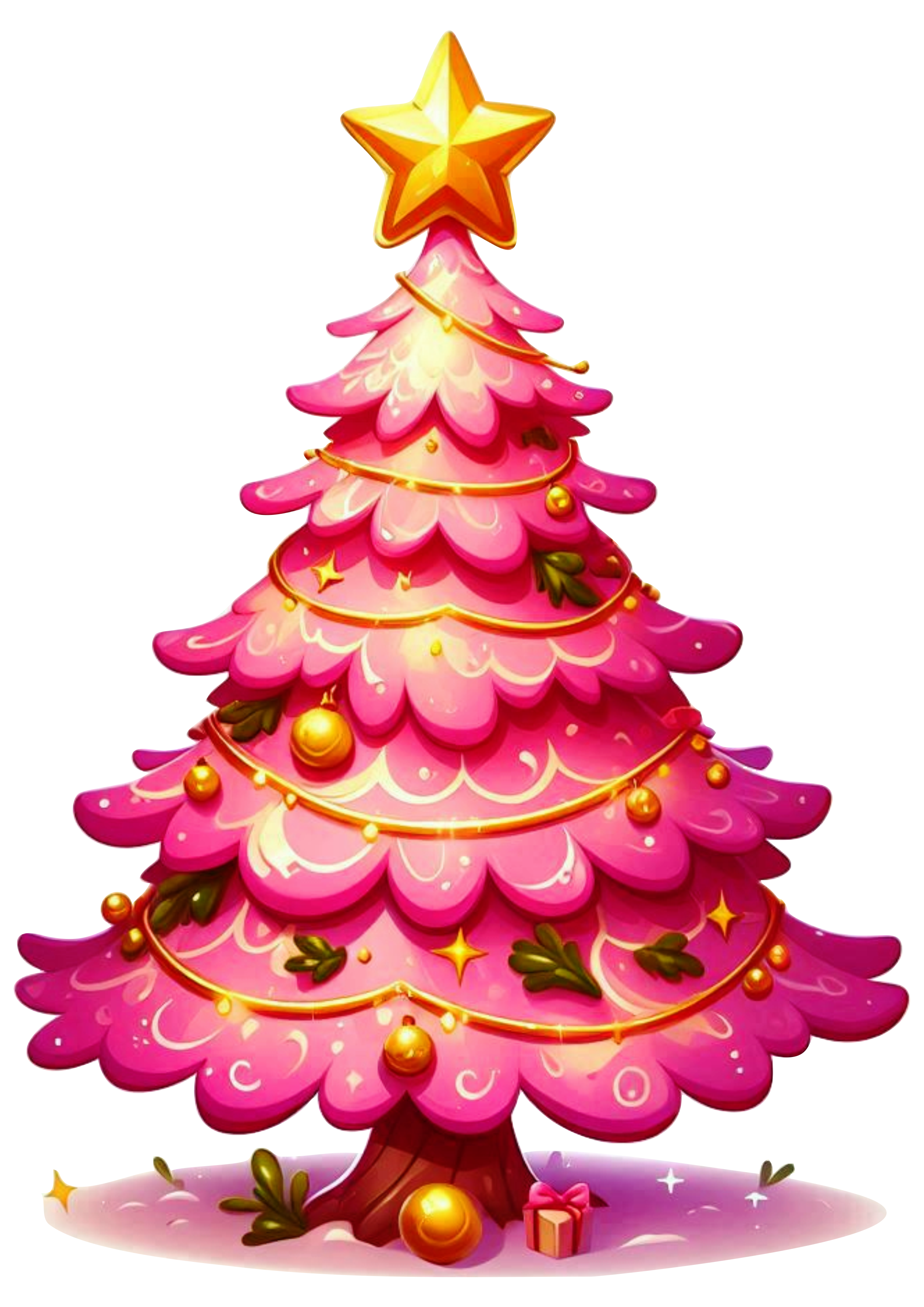 Download Free: Pink Christmas Tree PNG