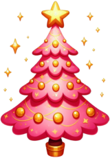 christmas tree decor pink5