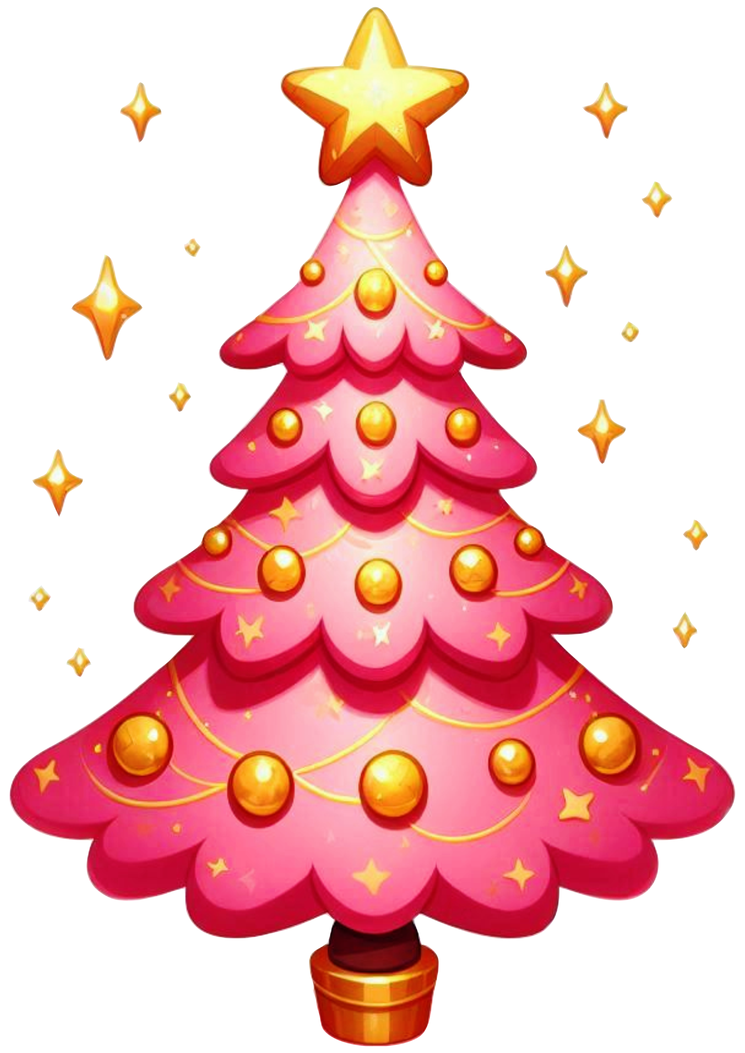 Download Free: Pink Christmas Tree PNG for Your Projects