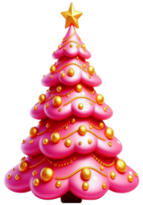 christmas tree decor pink6