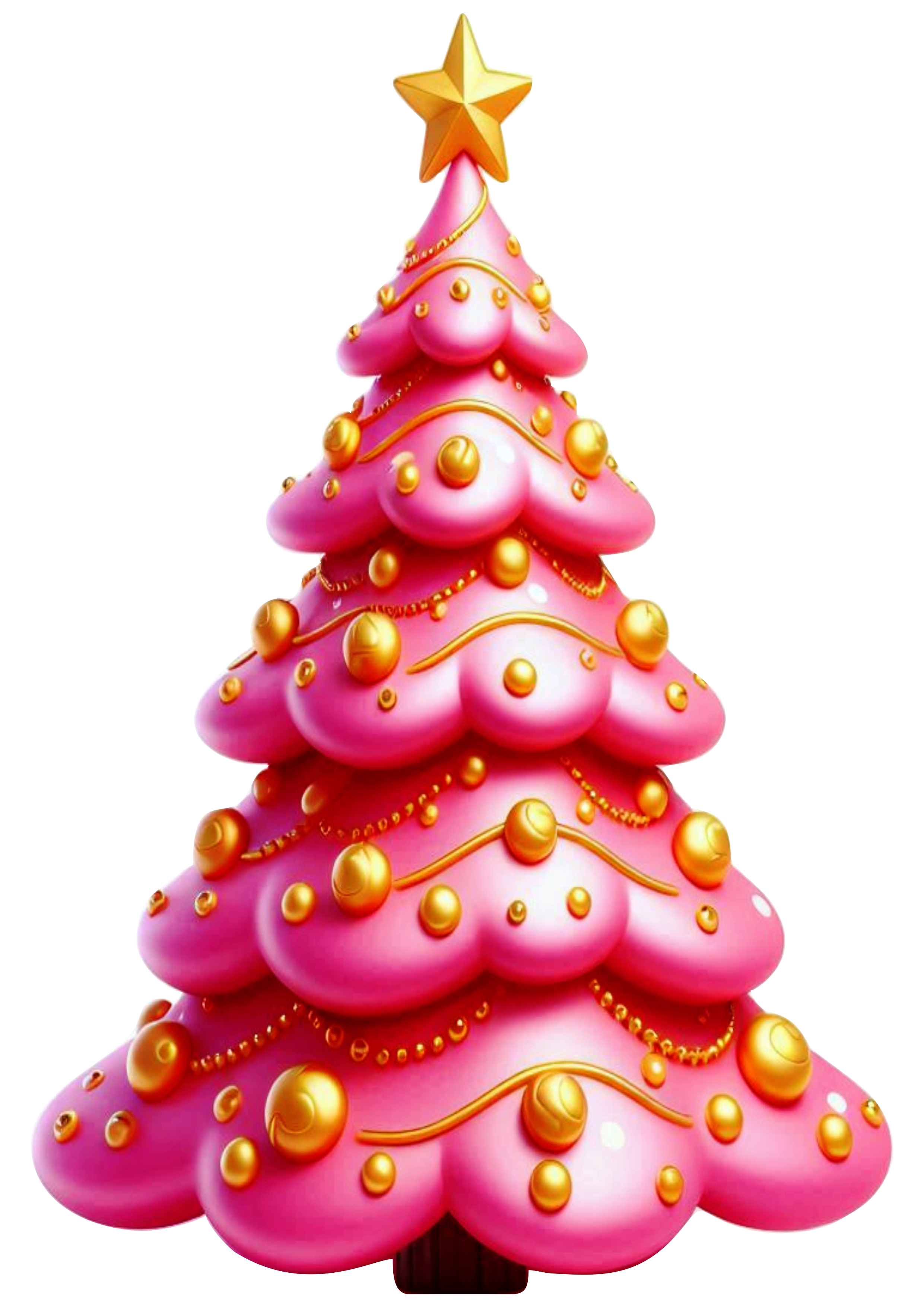 Stylish Holiday Decor: Pink Christmas Tree PNG