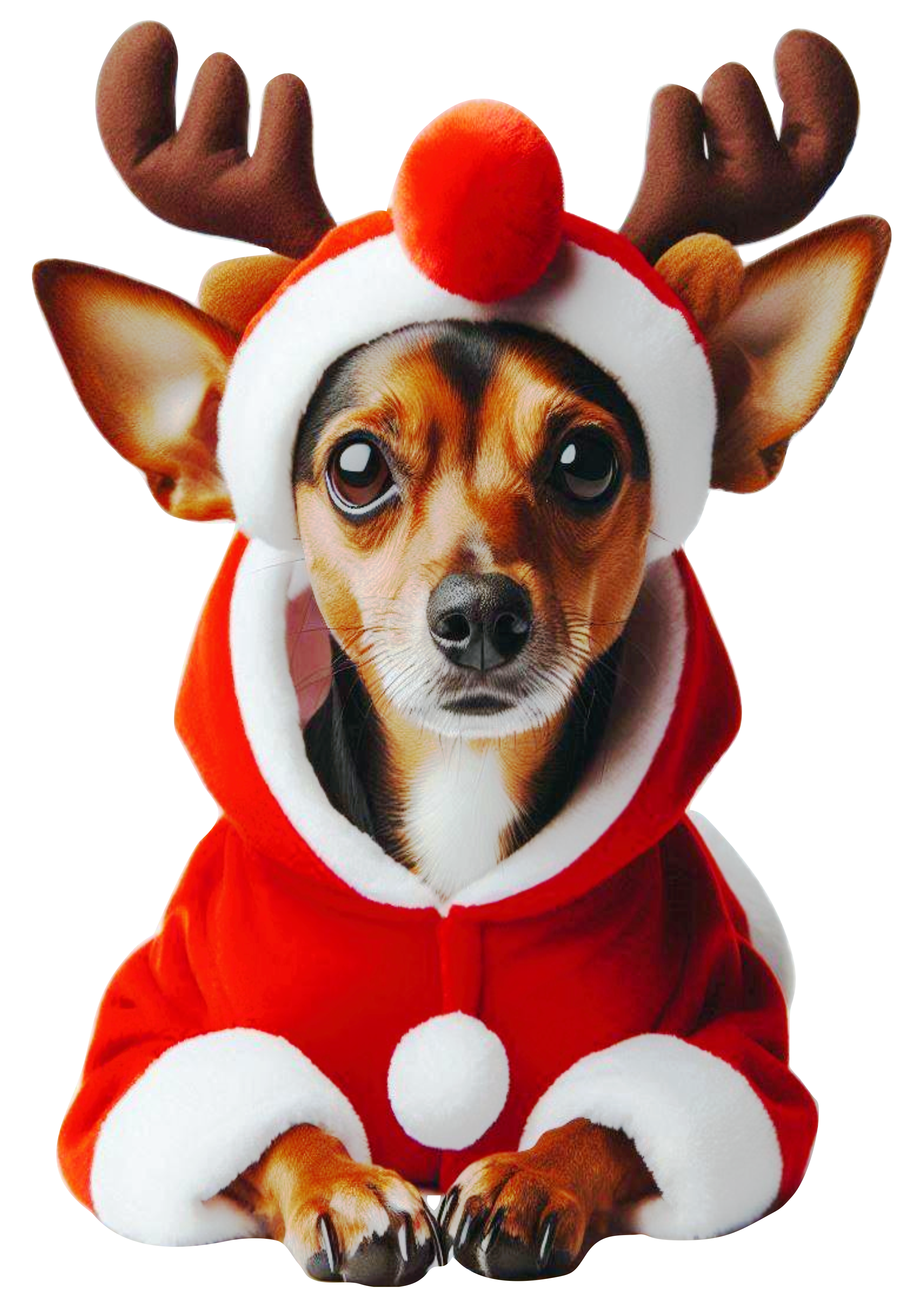 Christmas Pinscher Puppy PNG