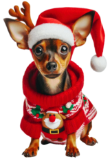 dog pinscher christmas costume1