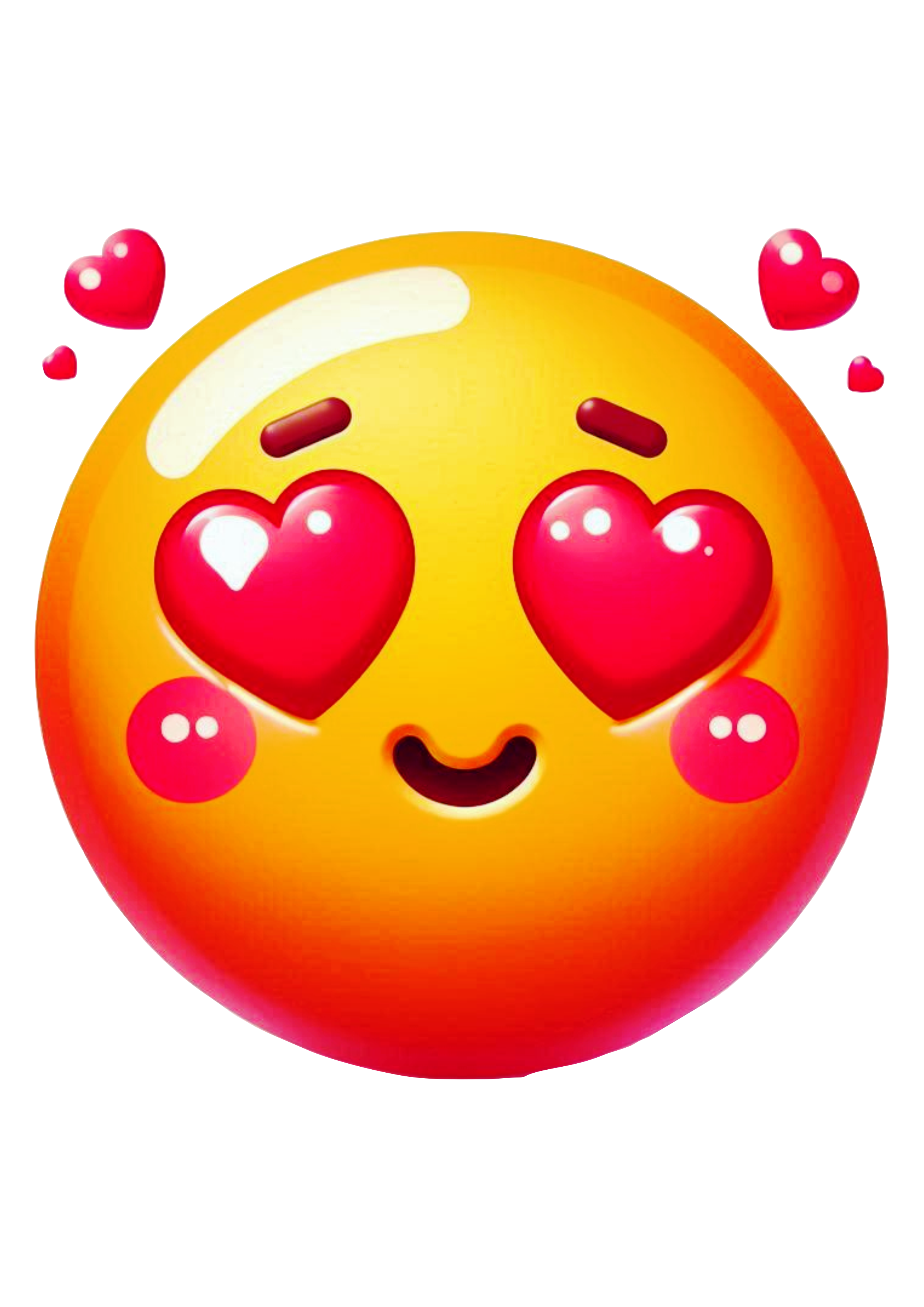 Show Your Love: Heart-Eyed Emoji PNG