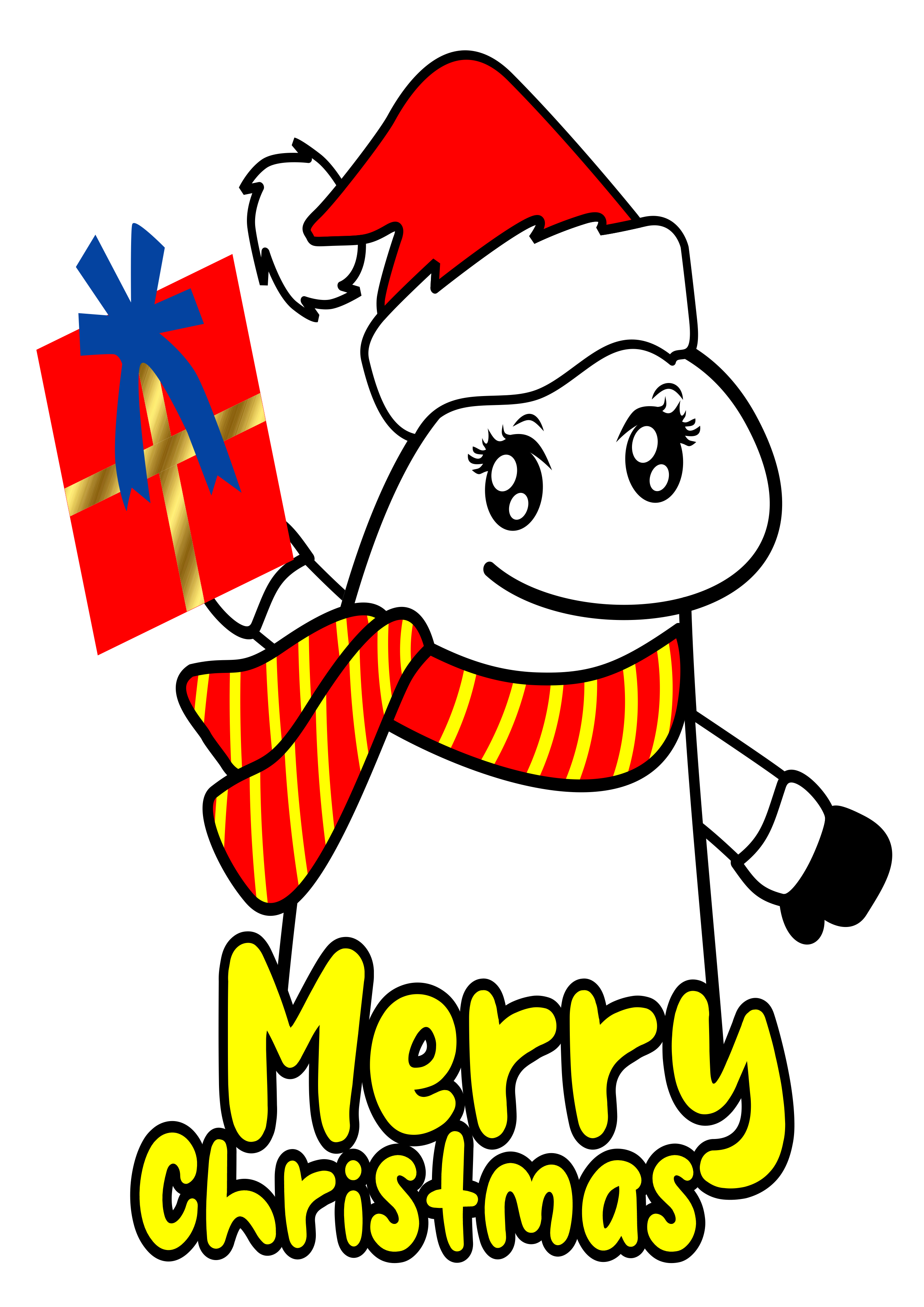 Flork of Cows Dressed for Christmas PNG