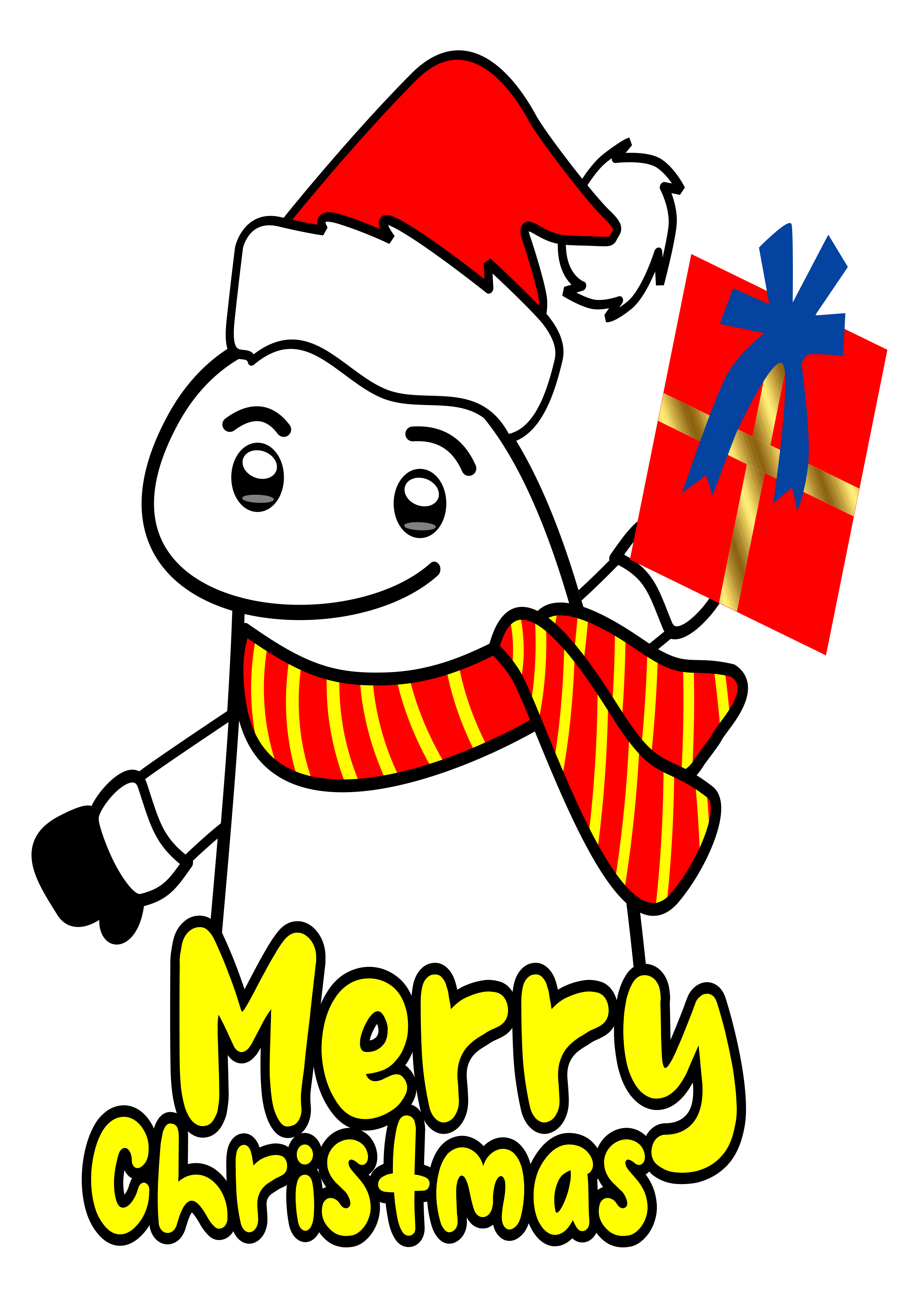 Flork of Cows Dressed for Christmas: Festive Artwork in PNG