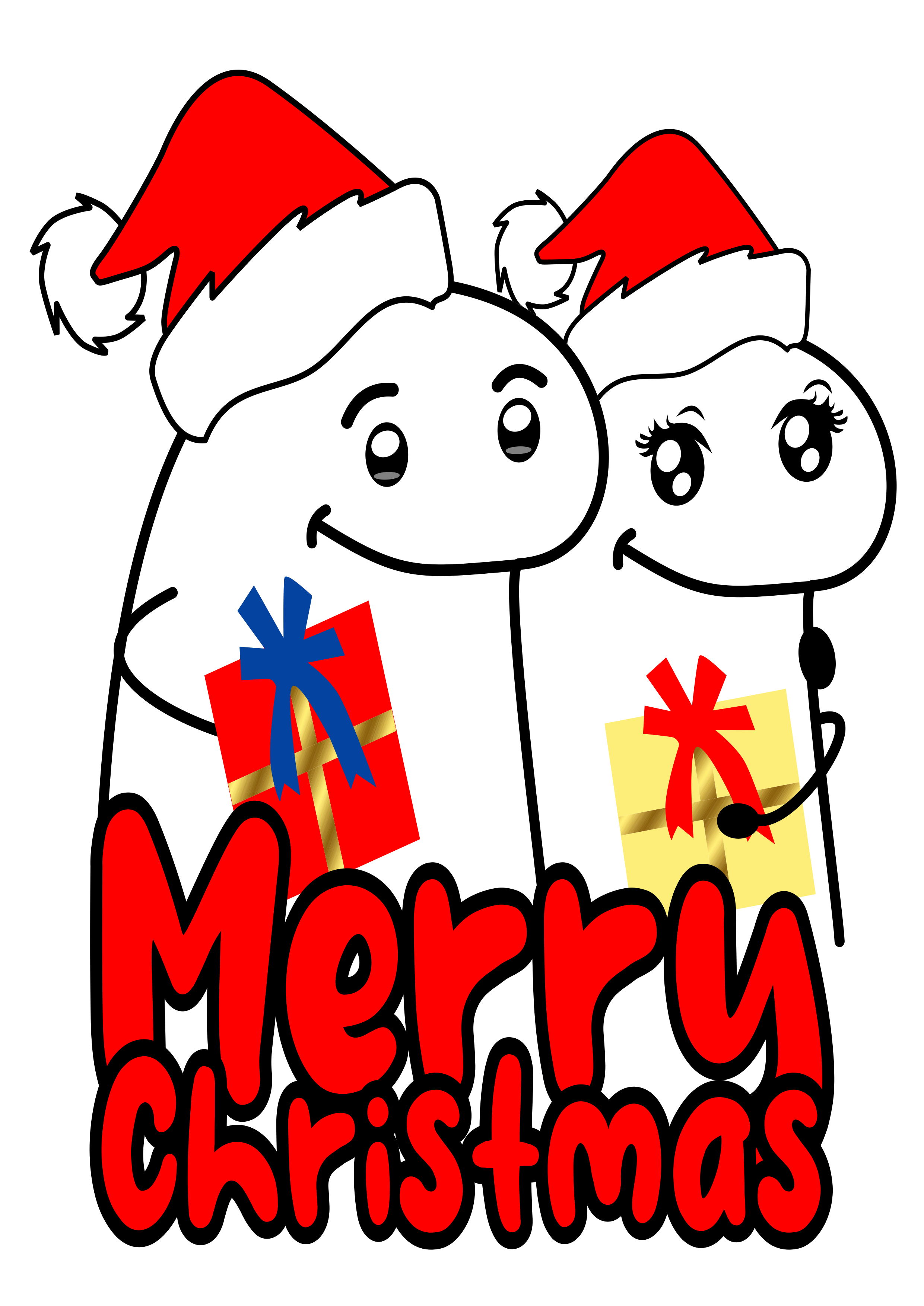 Holiday-Themed Flork of Cows PNG