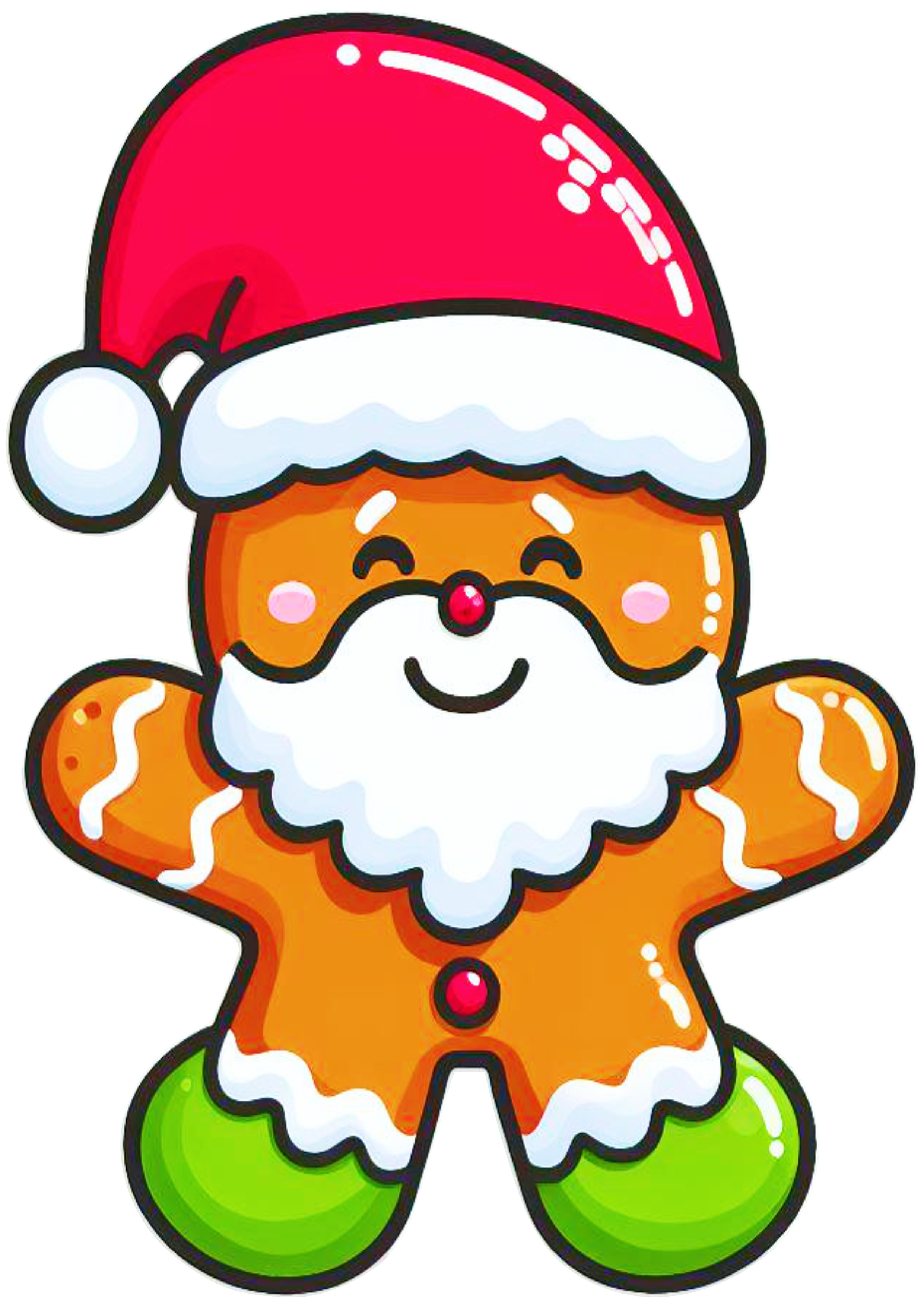 The Magic of Christmas: Gingerbread Man Illustration PNG