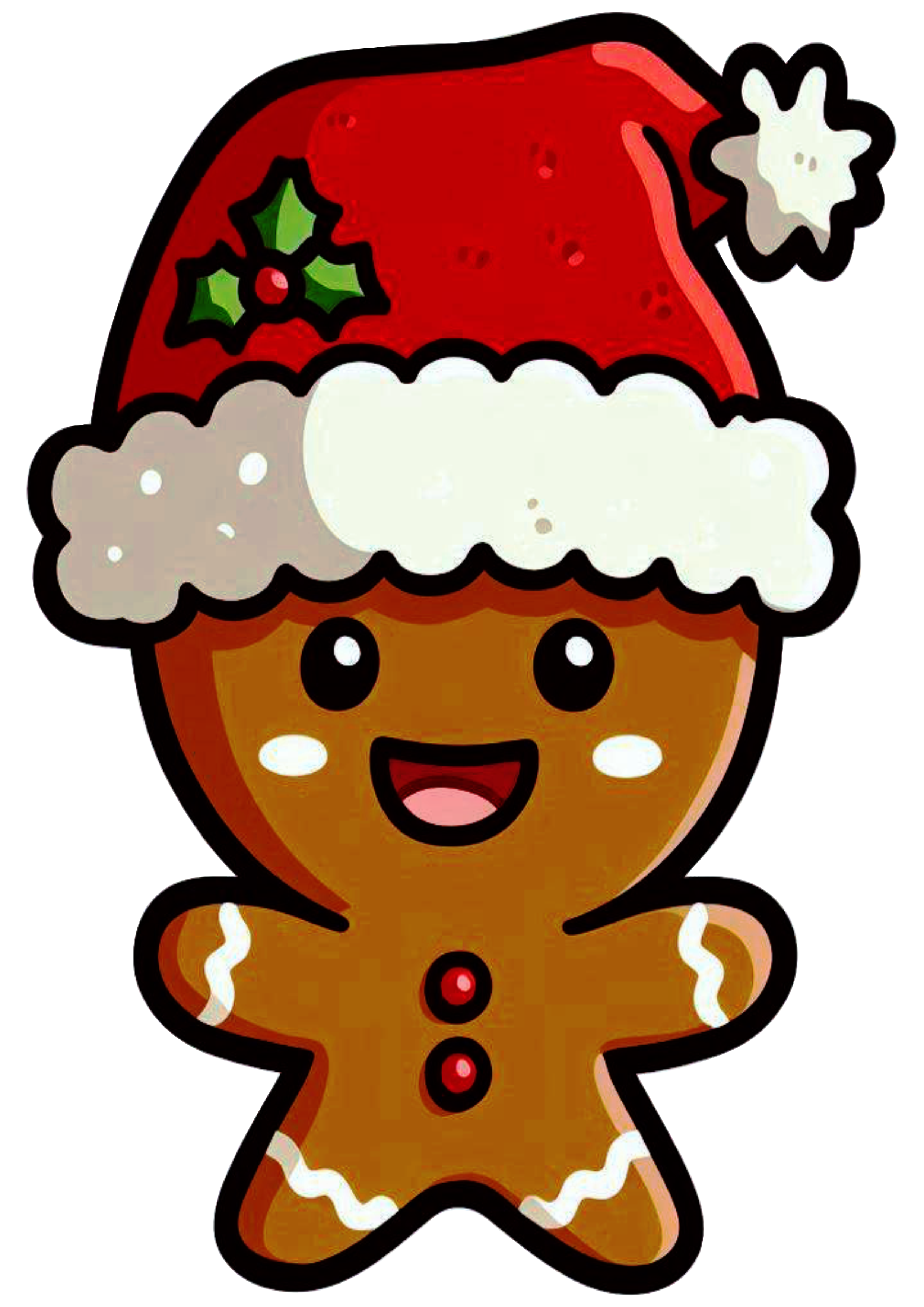 Charming Gingerbread Man Drawing for Your Holiday Season PNG