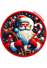 merry christmas circle sticker