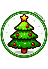 merry christmas circle sticker10