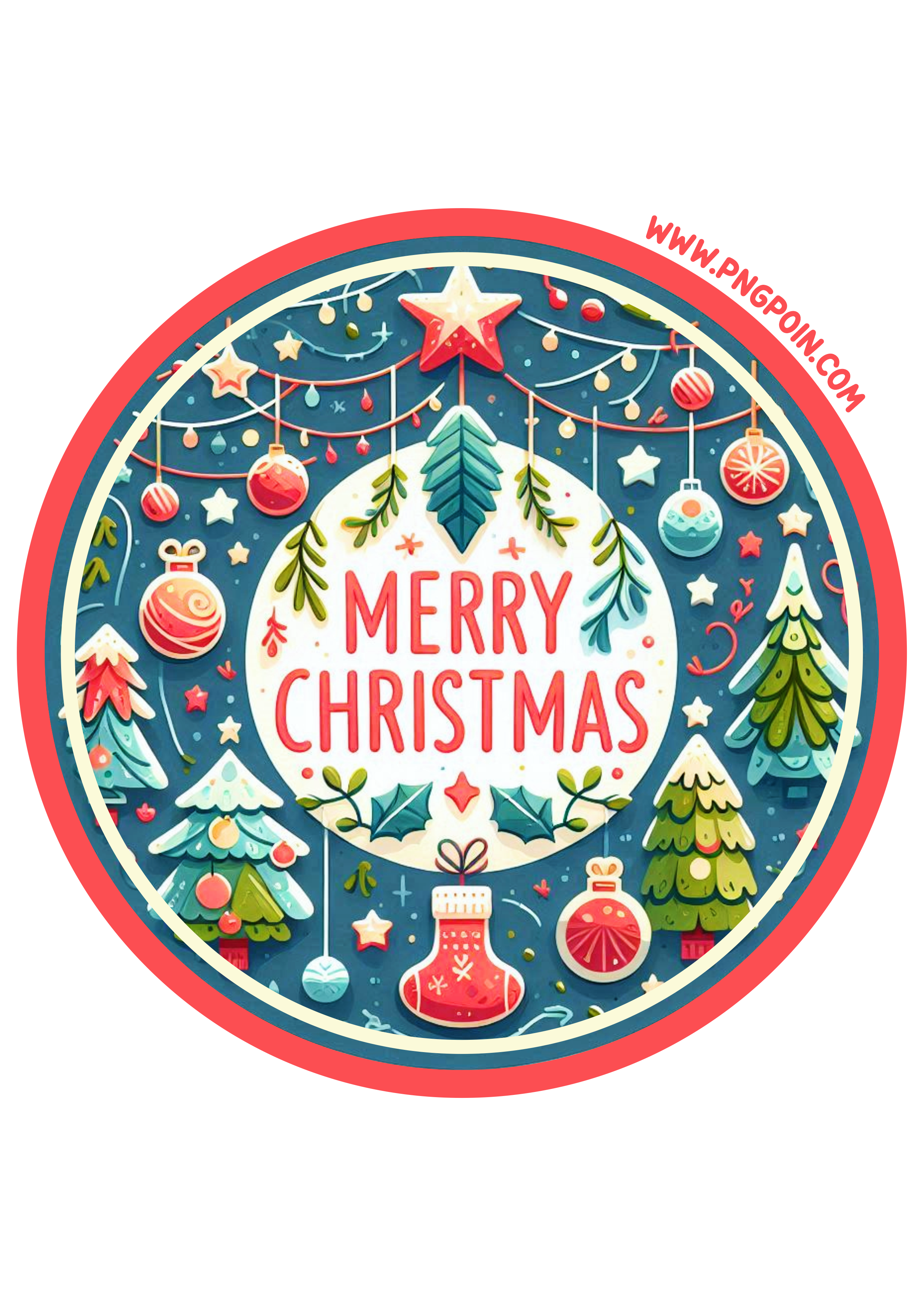 Christmas Sticker PNG: Perfect for Crafts and Decorations