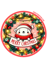 merry christmas circle sticker13