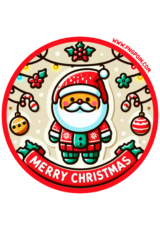 merry christmas circle sticker14