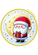 merry christmas circle sticker2