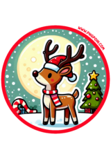 merry christmas circle sticker4