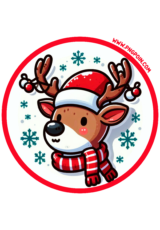 merry christmas circle sticker5