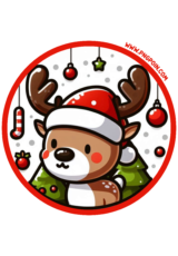 merry christmas circle sticker6