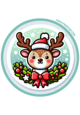 merry christmas circle sticker7