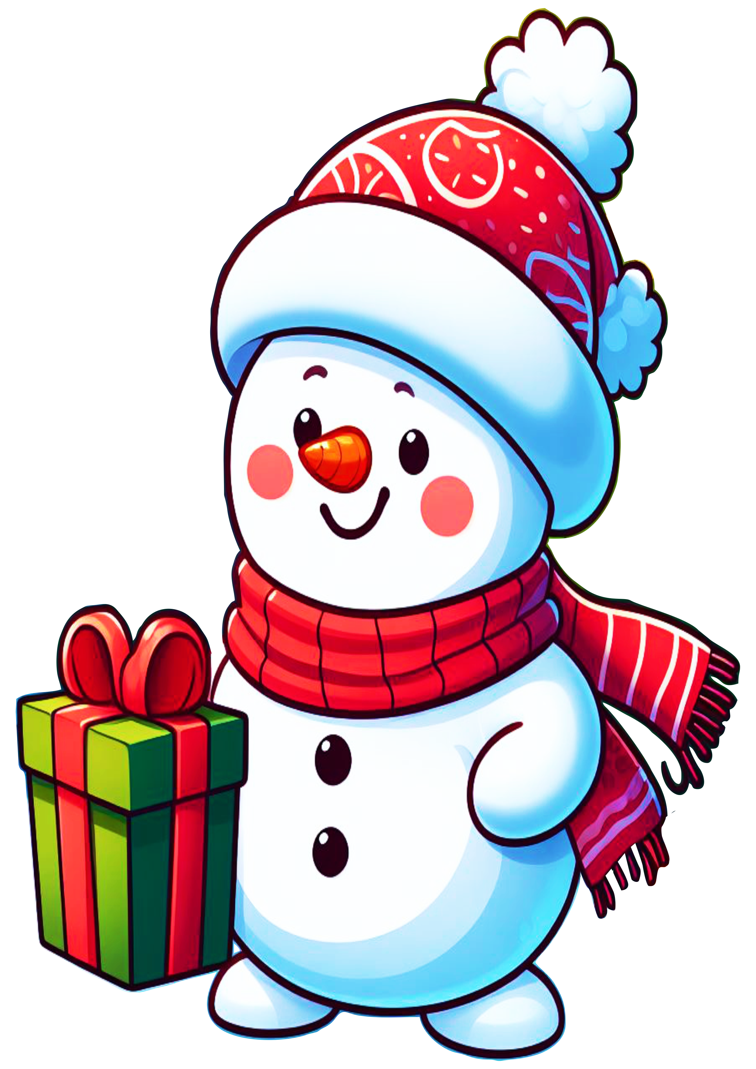 Christmas-Themed Snowman: The Perfect Decoration PNG