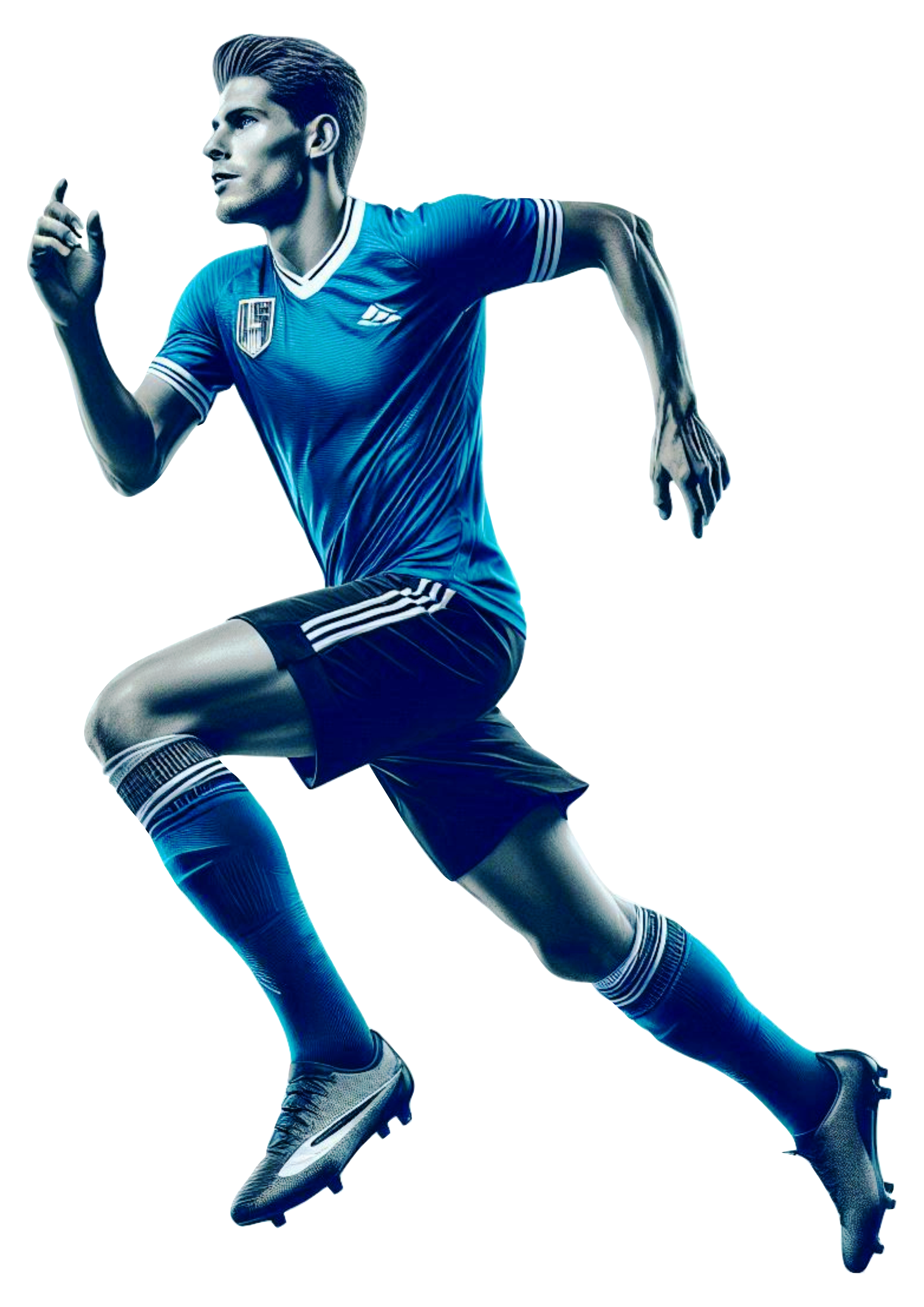 Football Player Image for Customizing Arts and Invitations PNG