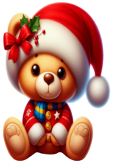 teddy bear christmas drawing