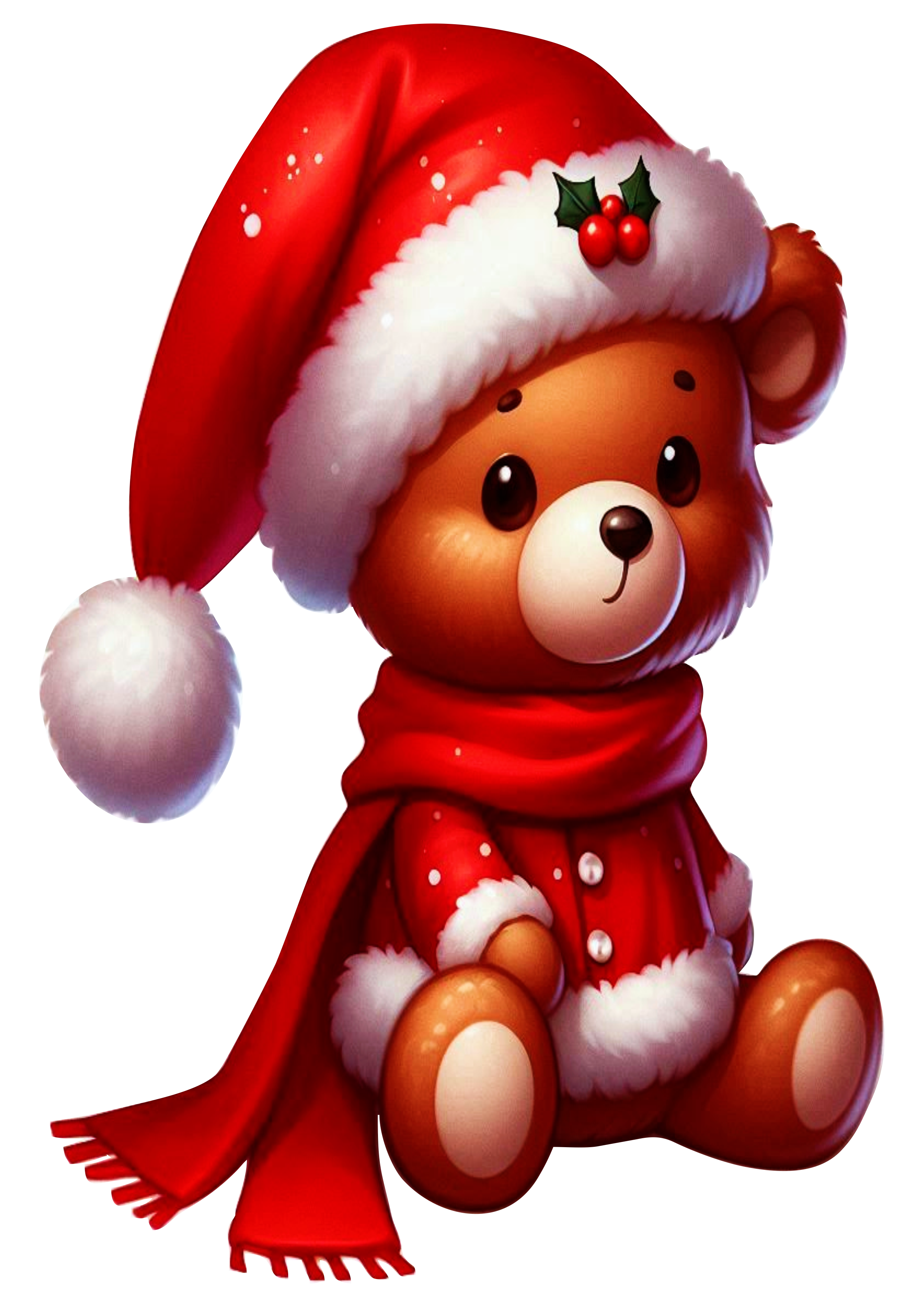 Christmas Teddy Bear PNG: Perfect for Your Festive Edits