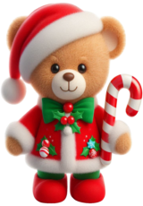 teddy bear christmas drawing2