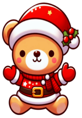 teddy bear christmas drawing3