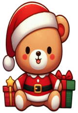 teddy bear christmas drawing5