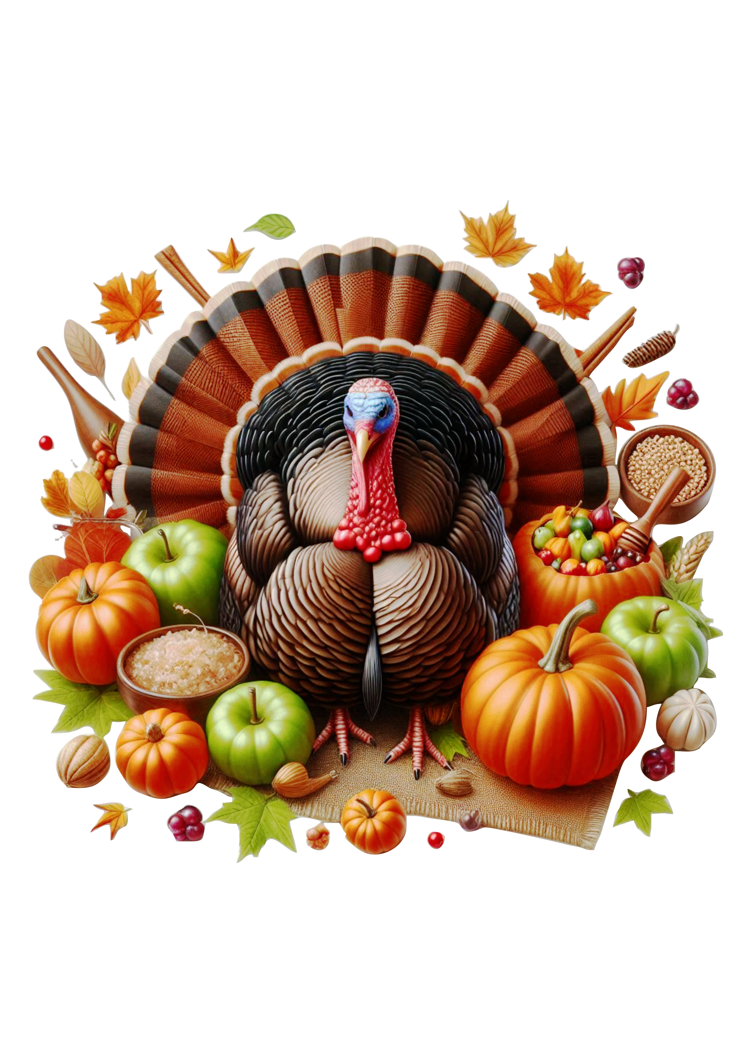 Thanksgiving Turkey Art PNG