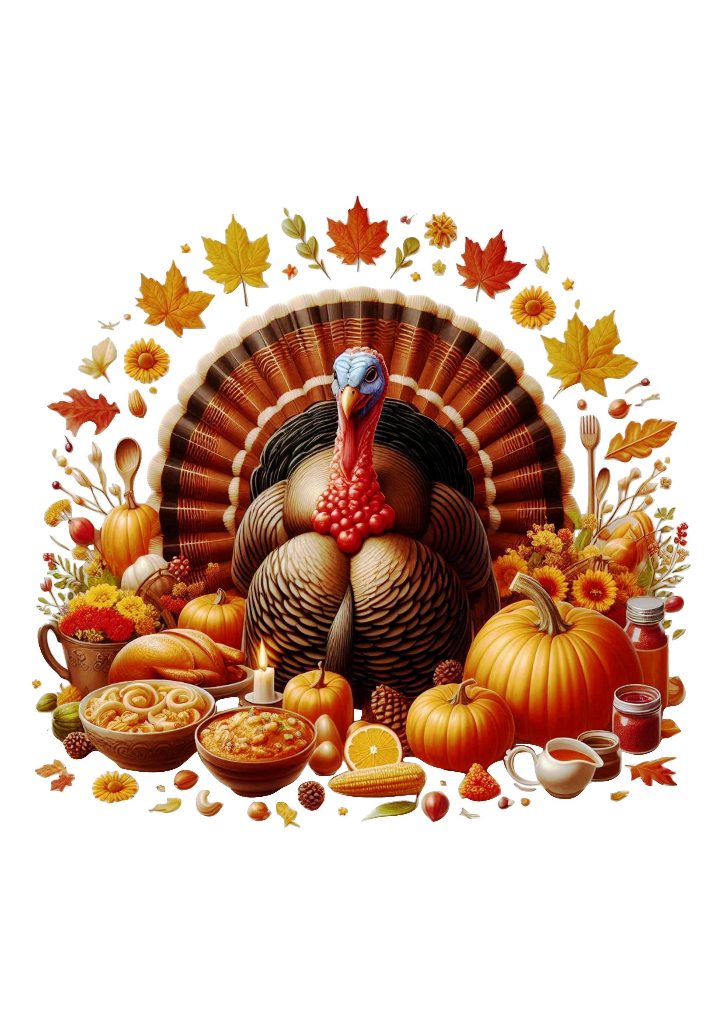 Enhance Your Event with This Thanksgiving Turkey Image PNG