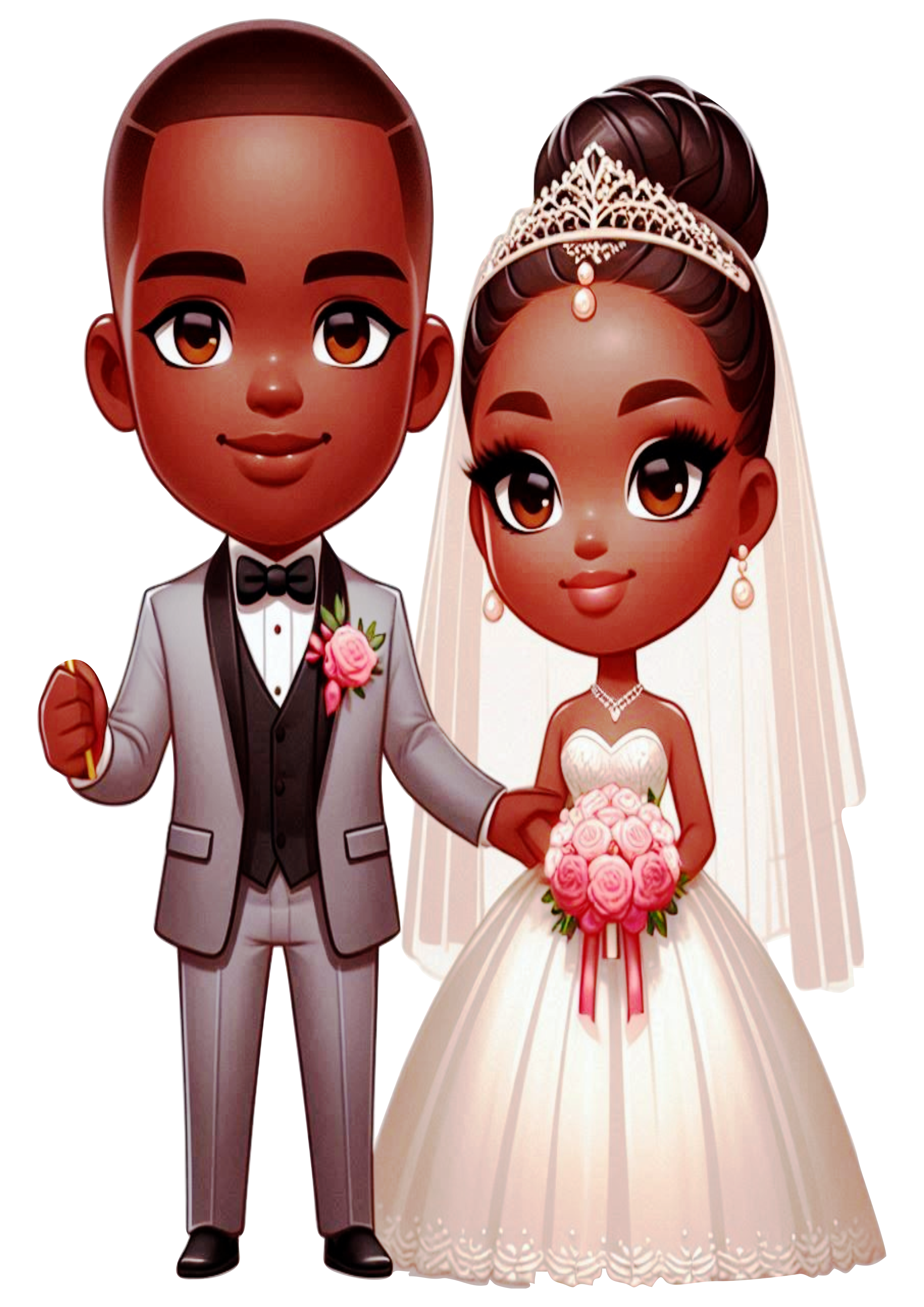 Bride and Groom PNG: Ideal for Wedding Designs