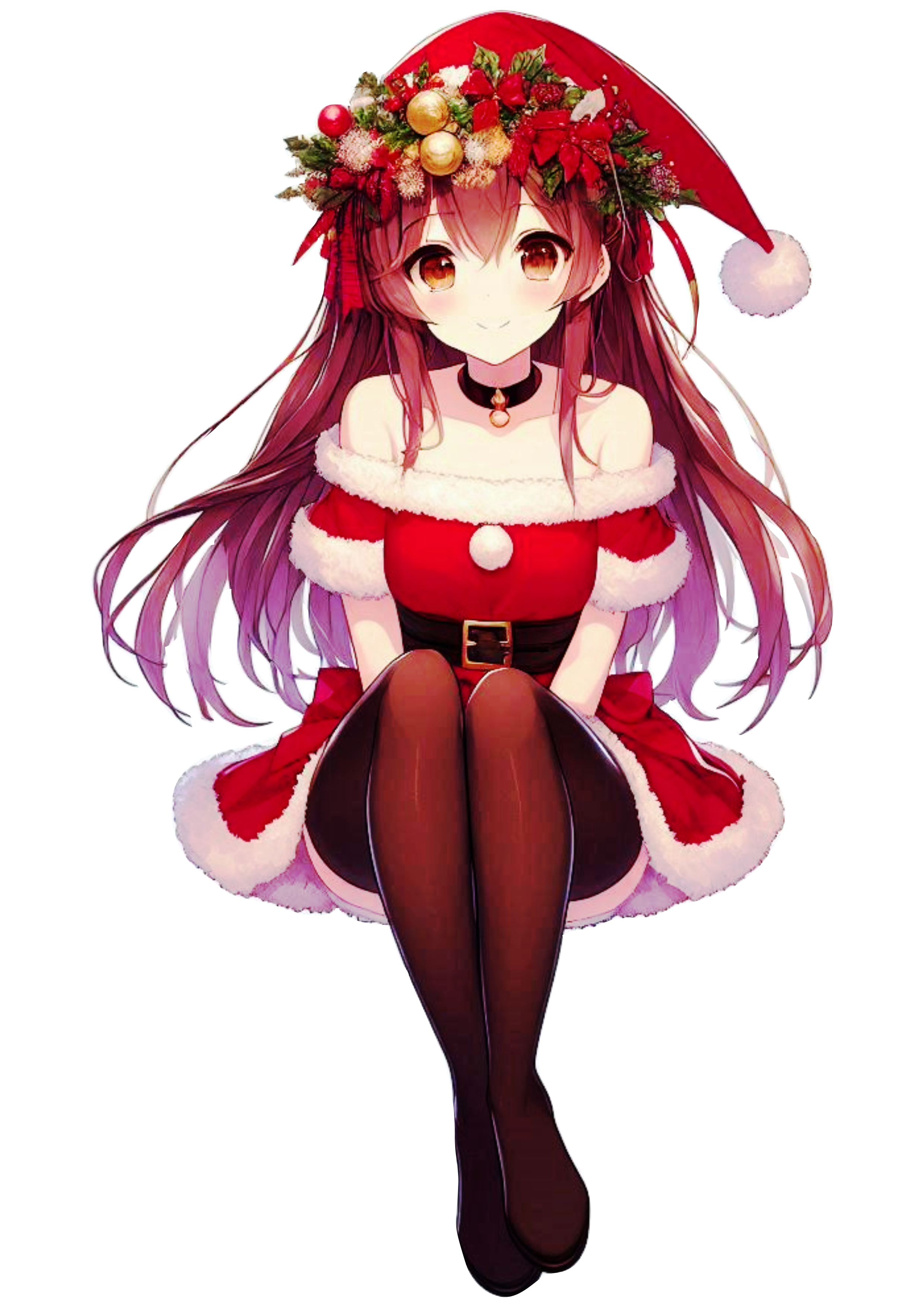 Christmas-Themed Anime Artwork PNG