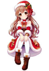 young woman beautiful christmas costume6