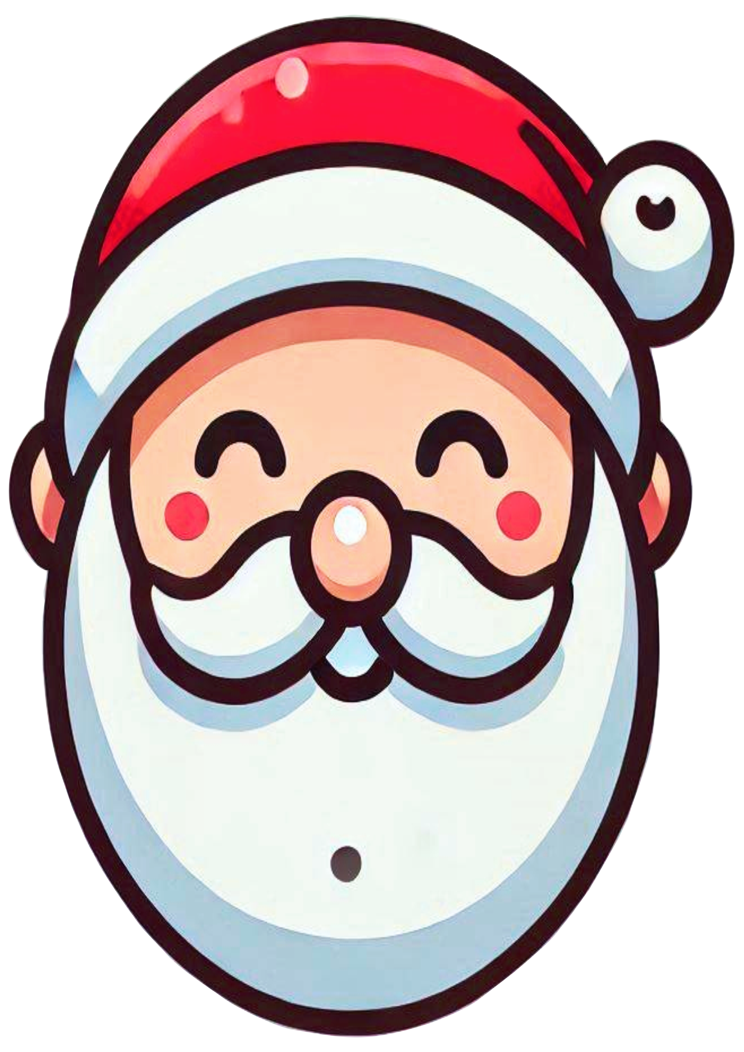 Santa Claus Head Illustration PNG