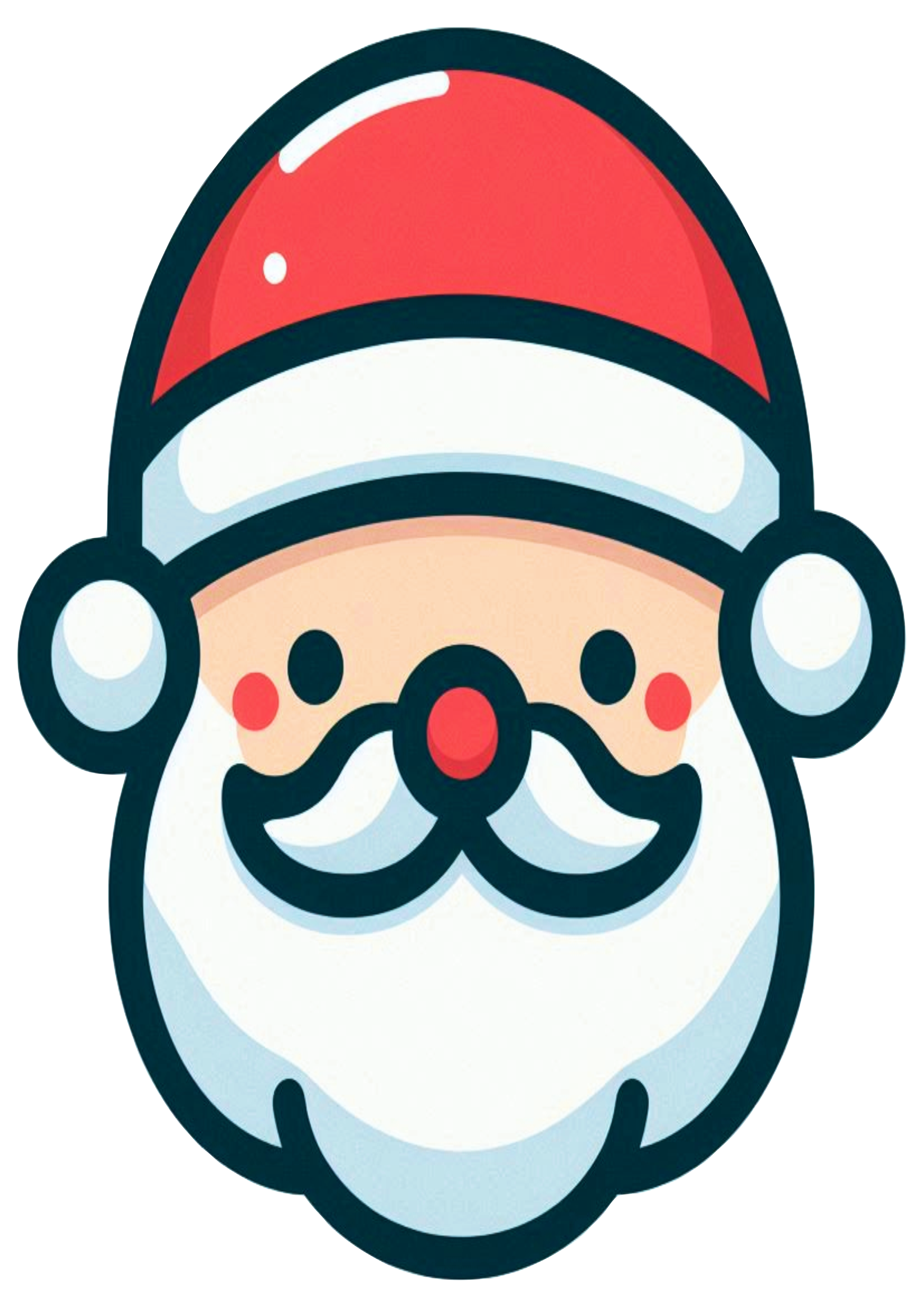 Santa Head Drawing: Festive Art for Holiday Decorations PNG