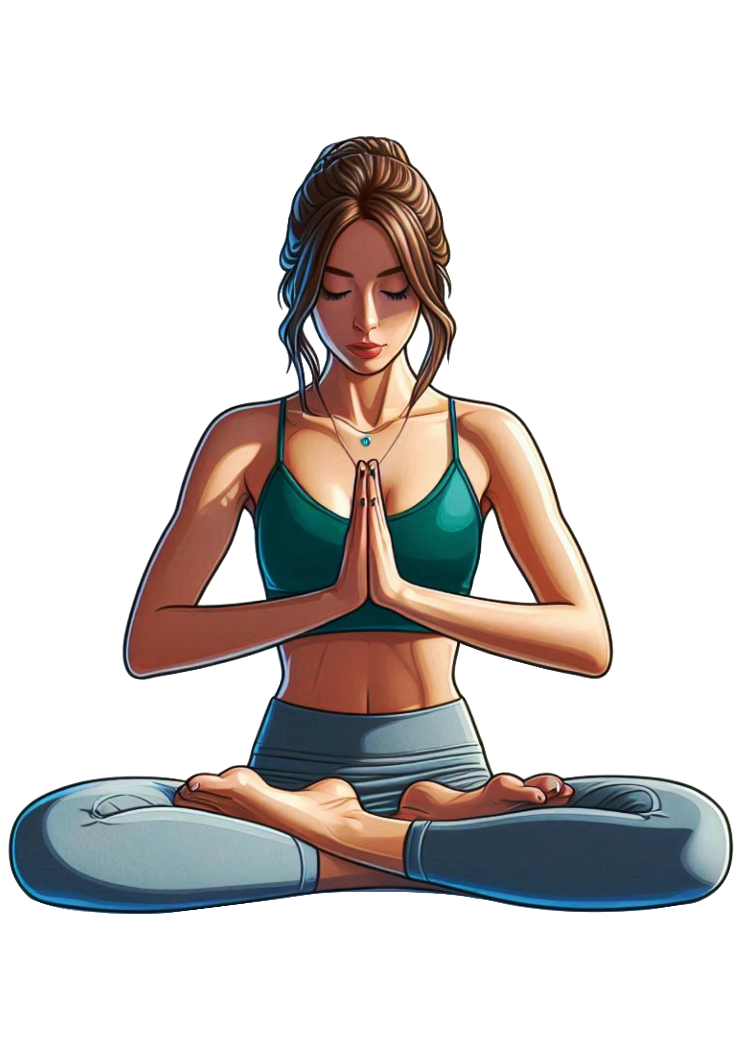 Relaxing Yoga Art PNG