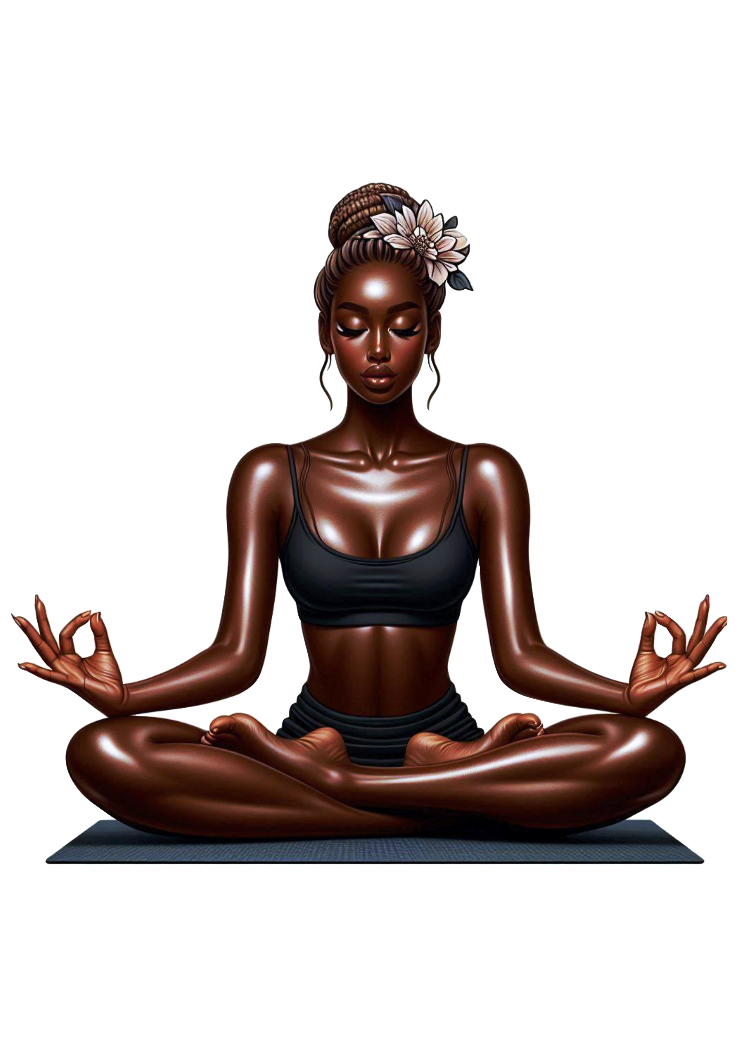 Yoga Woman Illustration: Perfect for Graphic Projects PNG