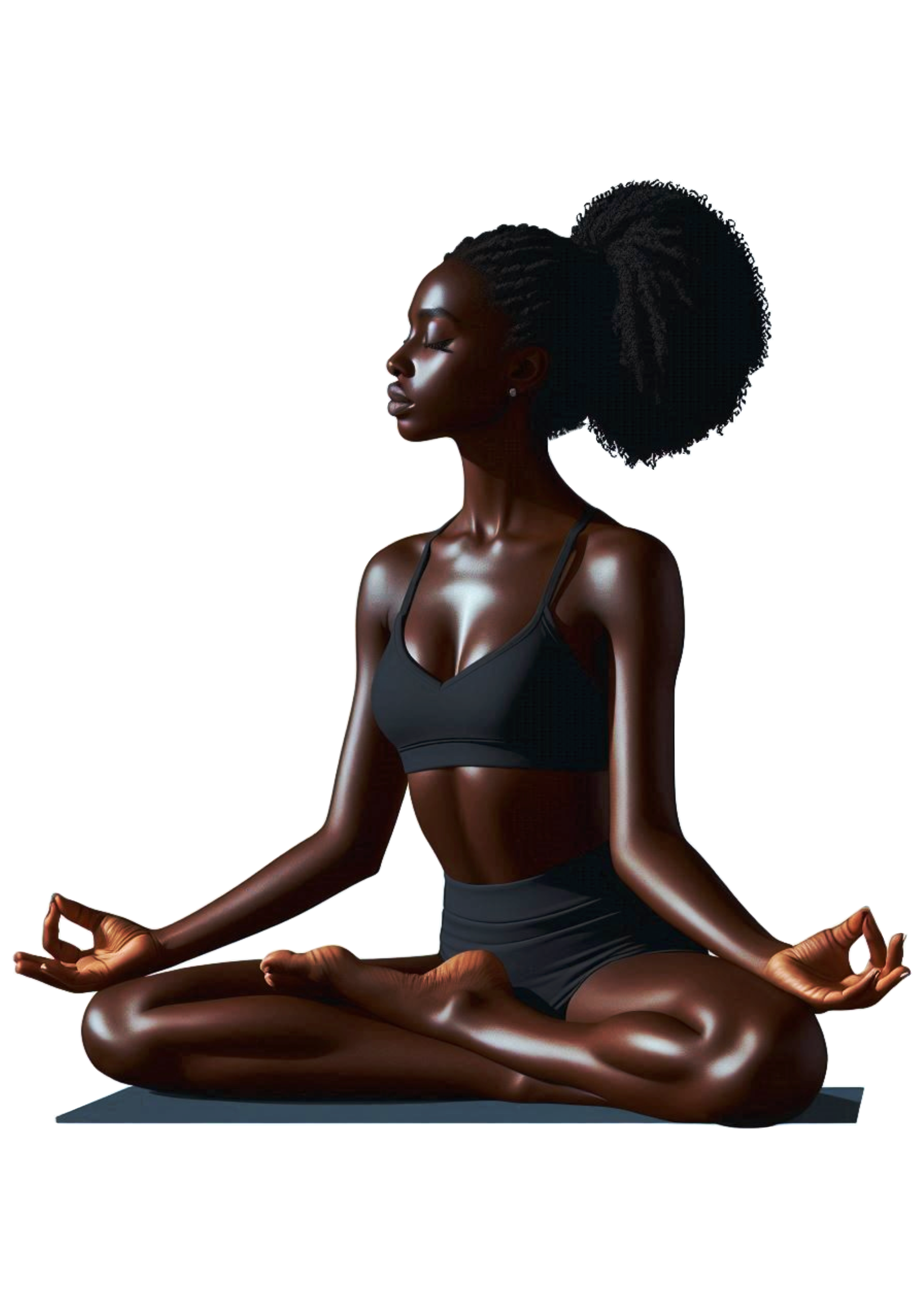 Relaxing Yoga Pose: Download the PNG Image