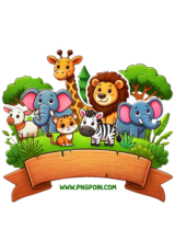 animals safari cake topper1