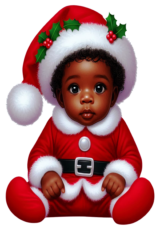 baby cute christmas costume transparent background1