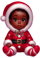 baby cute christmas costume transparent background2