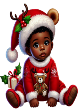 baby cute christmas costume transparent background3