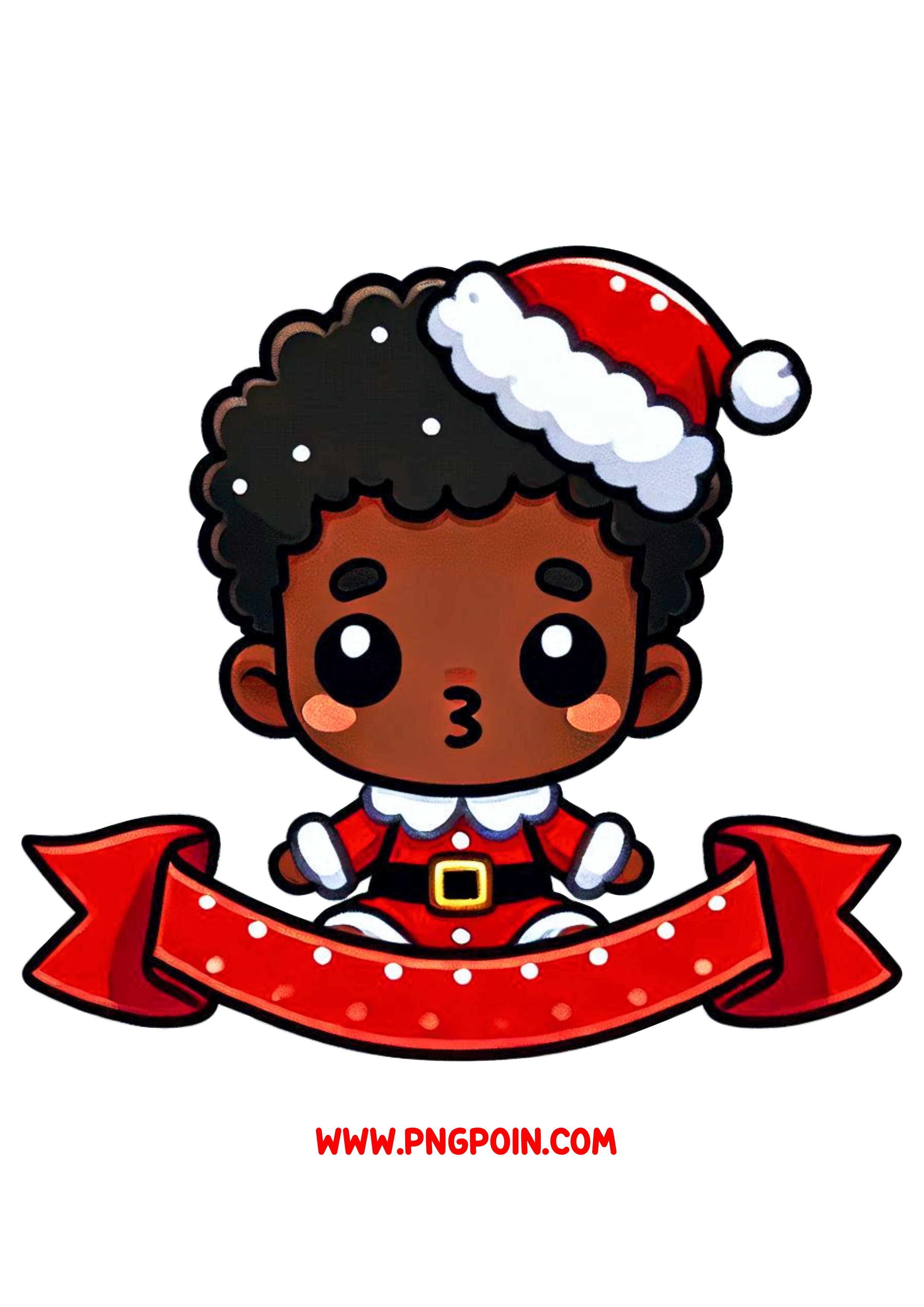 Party Inspiration: Black Baby with Christmas Banner in PNG