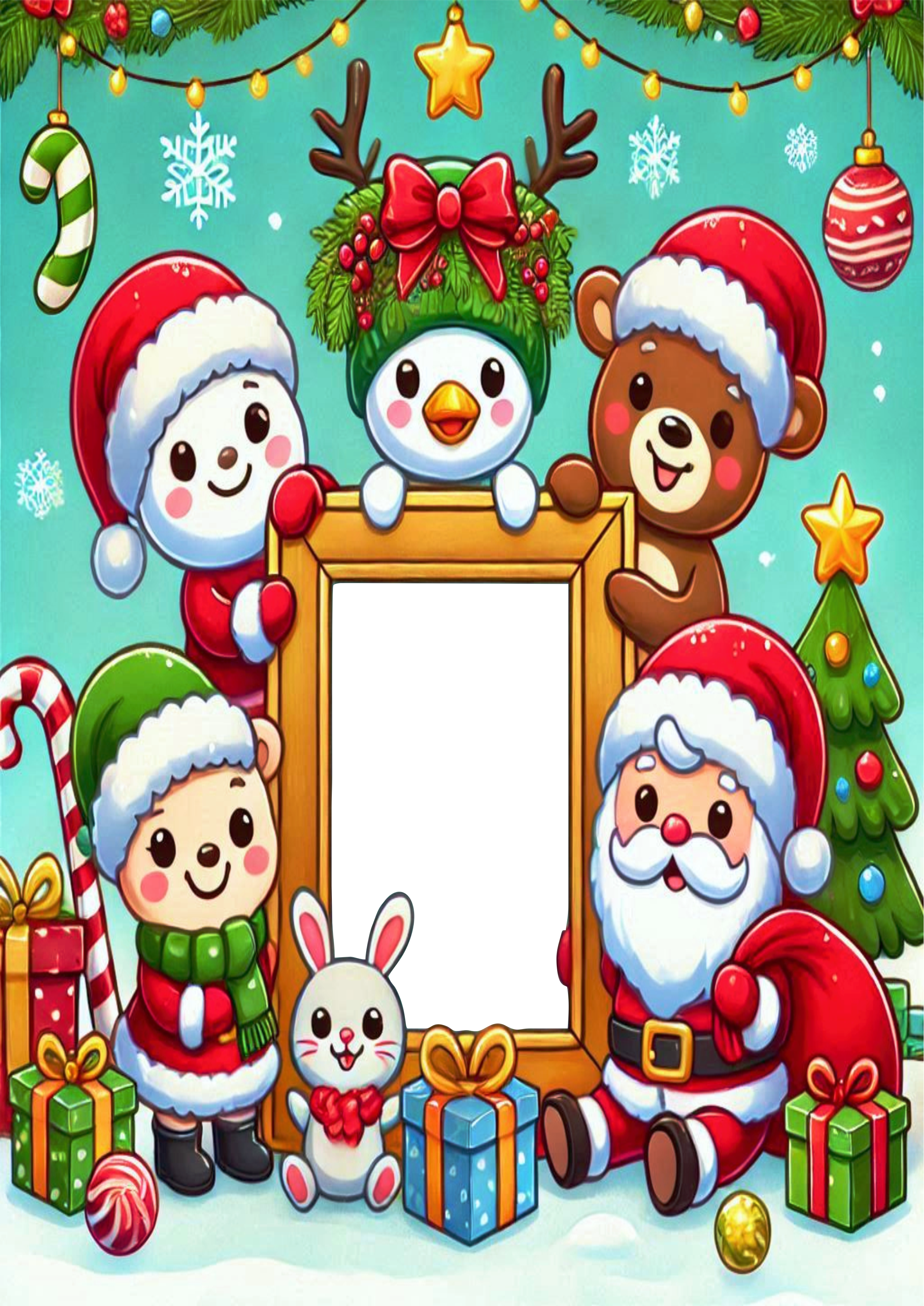 Personalize Your Photos with This Festive Christmas Frame PNG